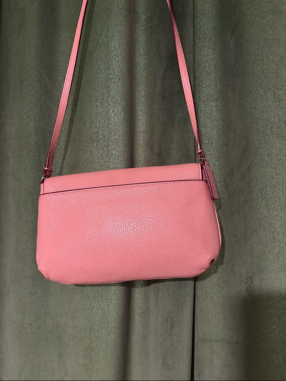 Coach Pink Pebbled Leather Crossbody with Turn-Lock - Picture 5 of 10